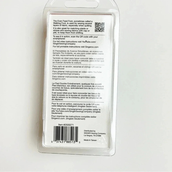 NEW SINGER Even Feed Foot Walking Presser NEW - Picture 2 of 3